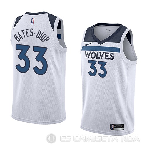 Camiseta Keita Bates-Diop #33 Minnesota Timberwolves Association 2018 Blanco - Haga un click en la imagen para cerrar